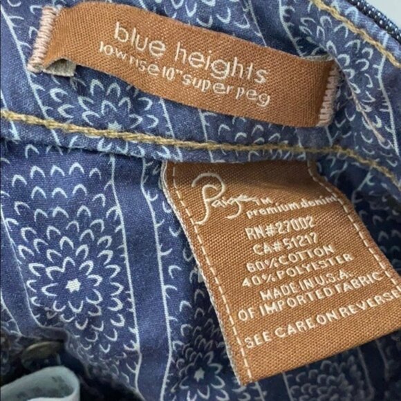 paige Premium Denim Blue Heights Low Rise Jeans - Picture 6 of 6